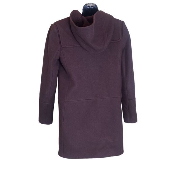 Theory camire honorum duffle coat burgundy wool/cashmere size P - Picture 3 of 8